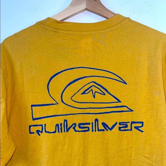 Quiksilver Yellow Short Sleeve Tee Casual Cotton - Picture 5 of 5